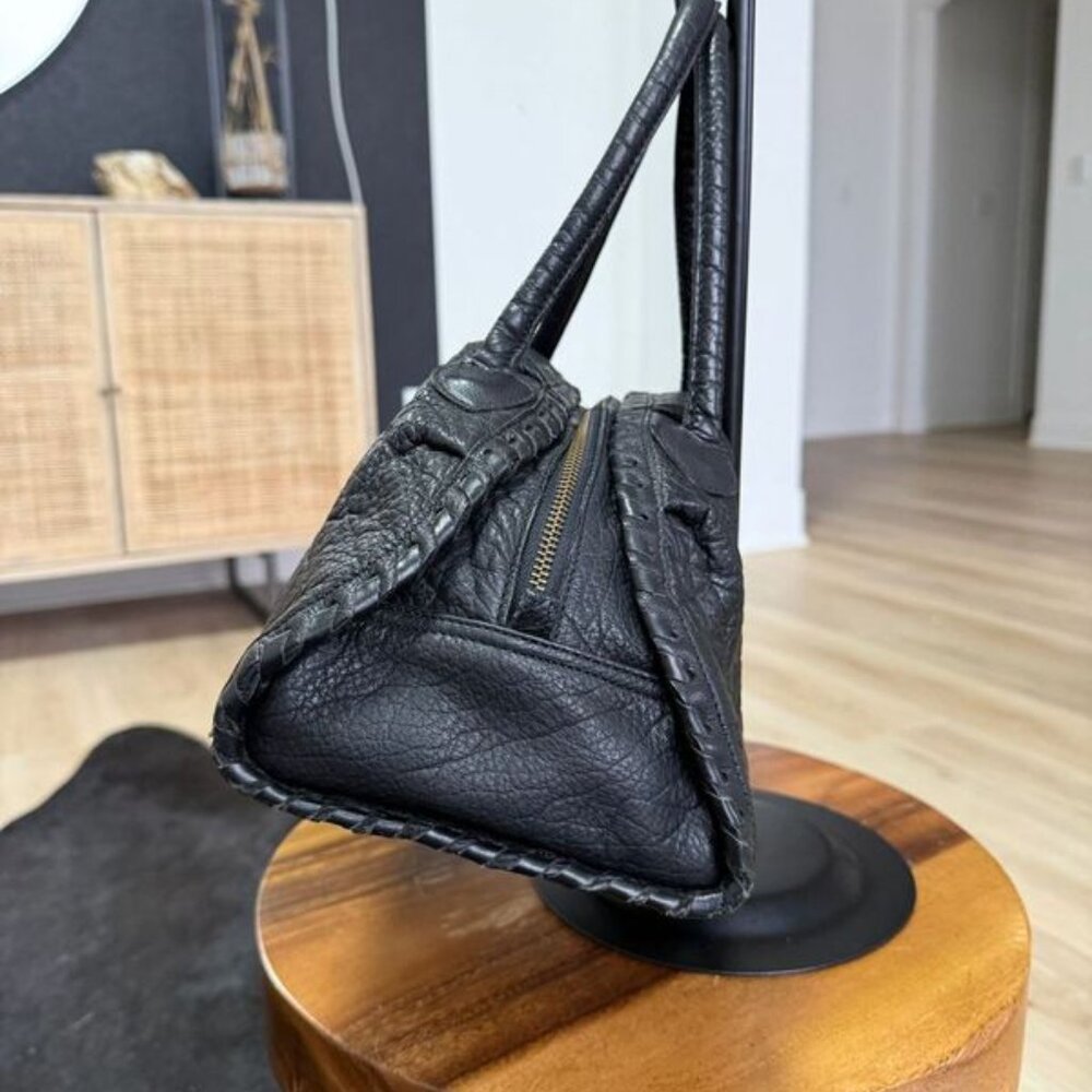 Ibiza Black Leather Handbag - Picture 2 of 12